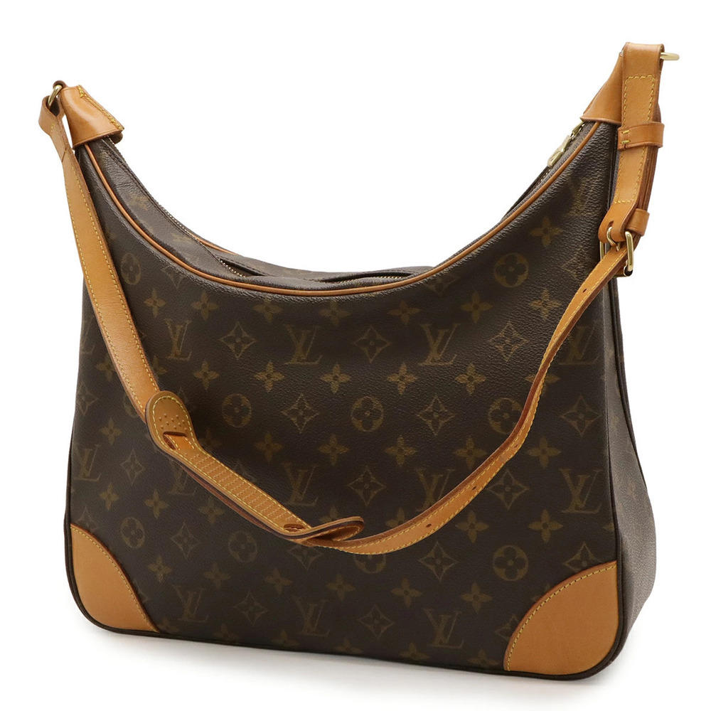 Louis Vuitton Monogram Hobo Boulogne Shoulder Bag Brown
